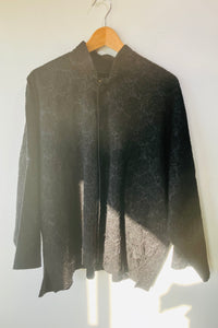 Vintage Eskandar Neiman Marcus Black Floral Jacket