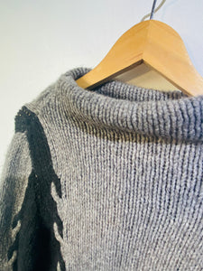 Humanoid Grey and Black Knit Sweater