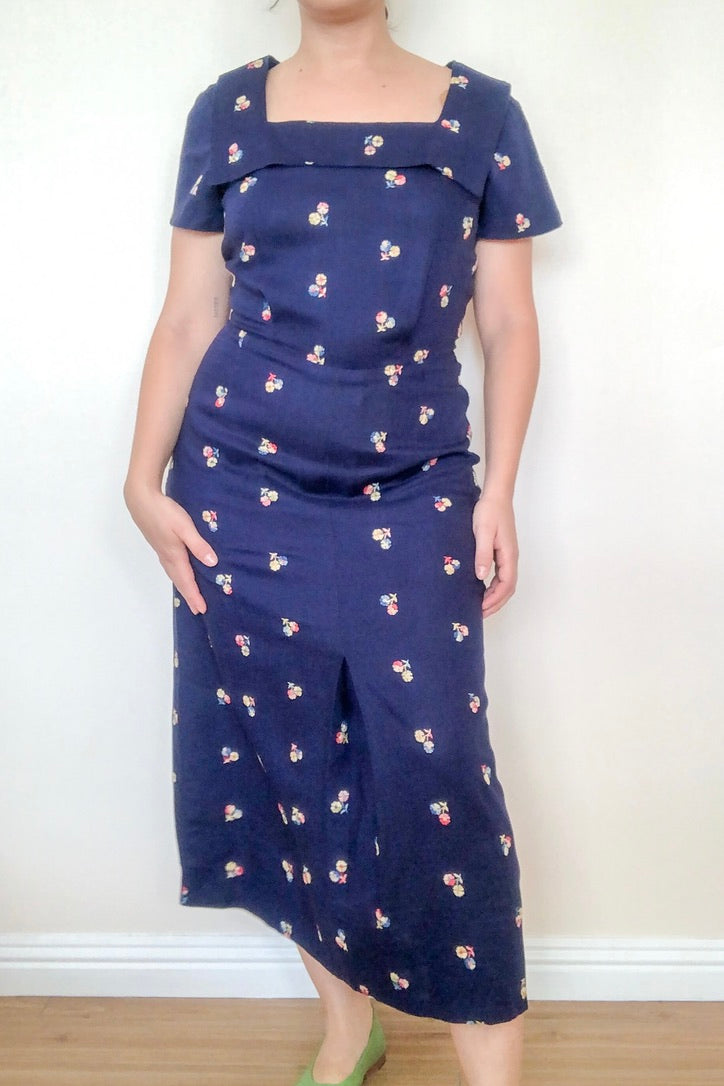 Vintage Floral Embroidered Dress Vintage Floral Embroidered Dress