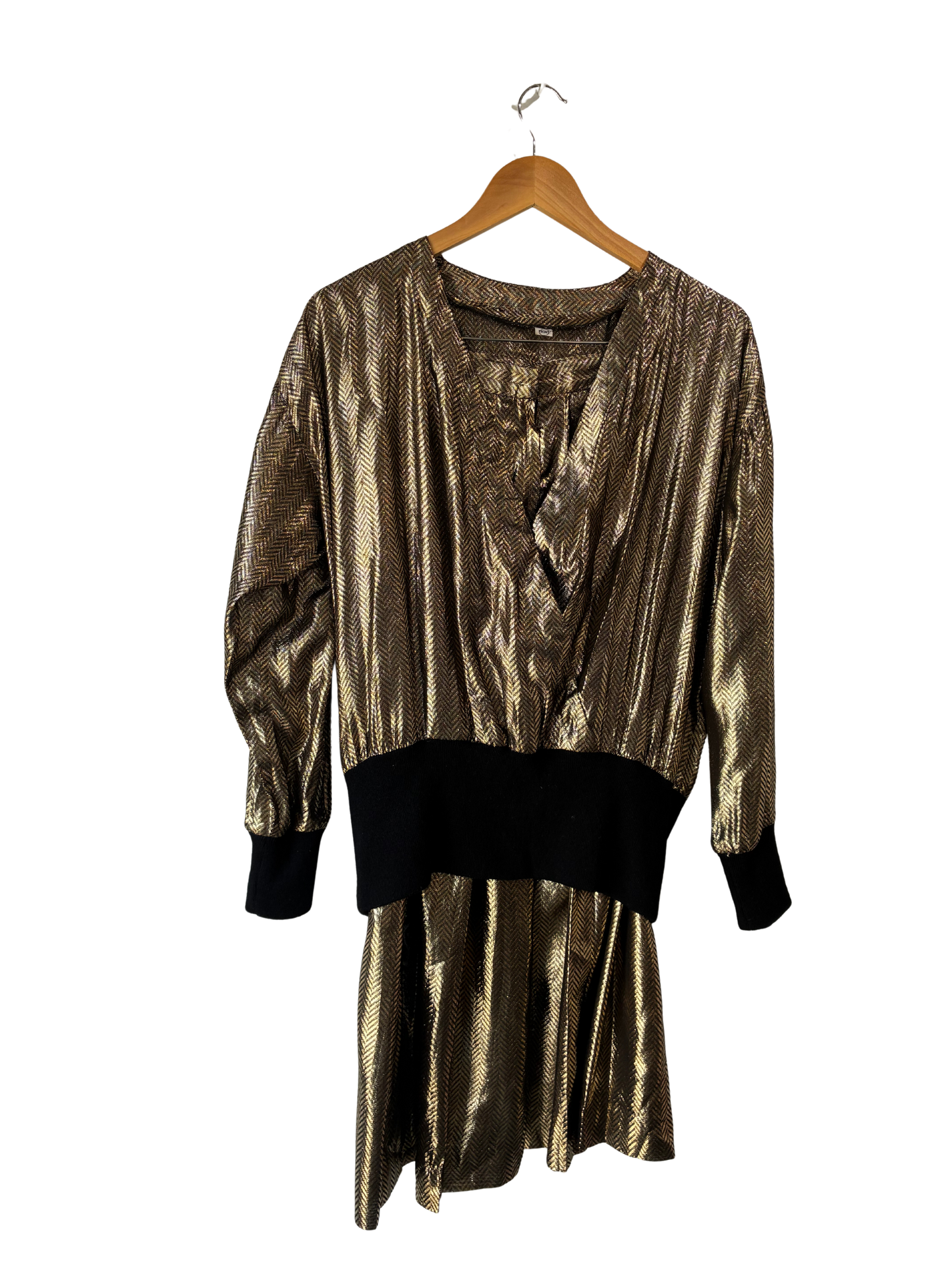 Vintage Blassport Gold Metallic Skirt Set - The Curatorial Dept.
