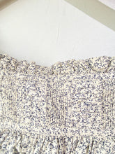 Doen White & Blue Floral Top