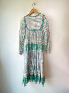 Matta Green Block Print Dress