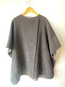 Vince Charcoal Gray Wool Poncho