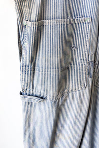 Vintage Big Smith Striped Repaired Overalls