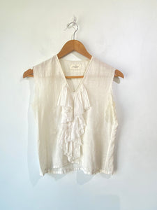 Dosa White Ruffle Top