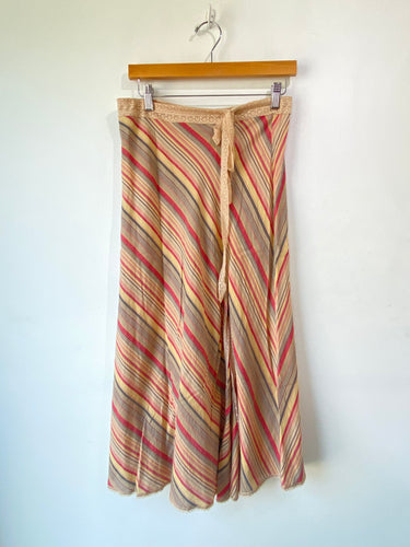 Only Hearts Pink & Tan Striped Skirt