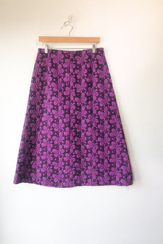 Vintage Purple Handmade Quilted Butterfly Skirt