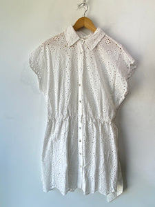 Natalie Martin White Eyelet Lace Dress