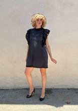 Isabel Marant Black Mini Dress with Eyelet Lace Wings