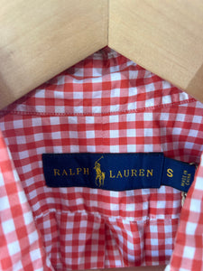 Polo Ralph Lauren Orange Gingham Collared Shirt