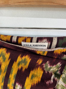 Ulla Johnson Maroon, Gold, and Green Batik Skirt