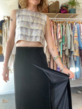 Vintage Emporio Armani Black Velvet Maxi Skirt