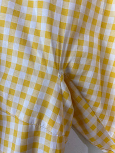 Vintage Rene Lezard Gingham Wrap Blouse