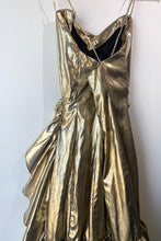 Vintage Steppin Out Gild Metallic Ruffle Dress