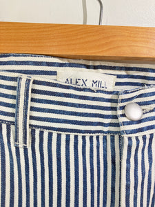 Alex Mill Blue & White Stripe Jeans Size 2
