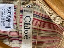 Vintage Chloe Striped Silk Dress