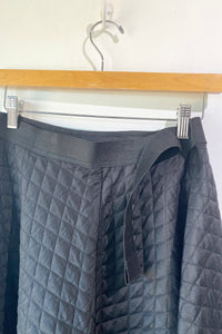 Norma Kamali Black Quilted Wrap Skirt