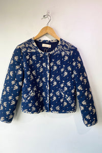 Tavin Indigo Floral Quilted Jacket