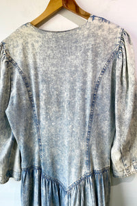 Vintage Carol Andersson Acid Was 80s Denim Dress