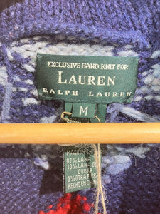 Vintage Lauren Ralph Lauren Hand Knit Wool Cardigan