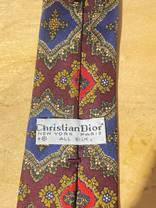 Vintage Christian Dior Patterned Tie