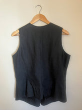 Vintage Black Linen Vest