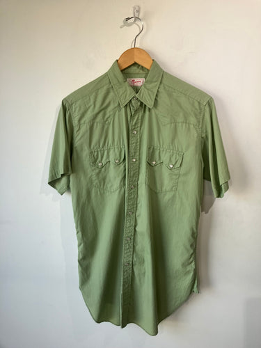 Vintage The Porter Green Short Sleeve Men's Shirt