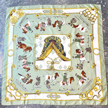 Hermès “Équitation Japonaise” Green 1969 Silk Scarf