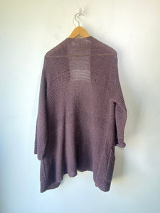 Vintage Issey Miyake Eggplant Loose Knit Cardigan