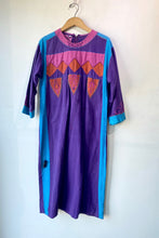 Vintage Josefa Purple Aqua Patch Dress