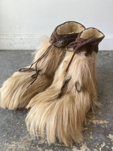 Vintage Pichette French Fur Boots