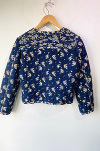 Tavin Indigo Floral Quilted Jacket