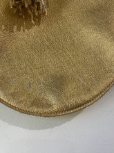 Baggu Gold Leather Clutch