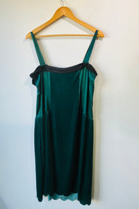 Vintage DKNY Green Velvet Slip Dress