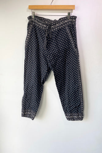 Isabel Marant Black White Cotton Pants