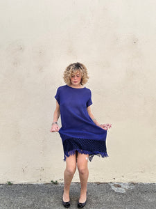 Vintage Issey Miyake Blue Knit Dress