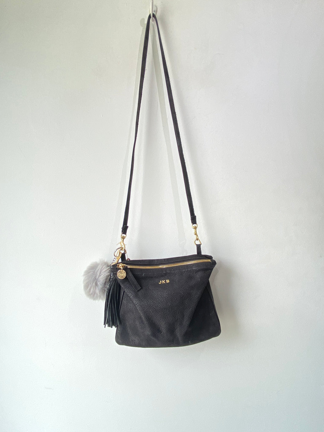 Clare V. Black Leather Crossbody Purse