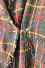 James Kidd Plaid Wool Coat with Woven Sleeves