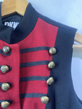 Vintage DKNY Black & Red Military Vest