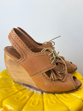 Rachel Comey Brown Peep Toe Brogues