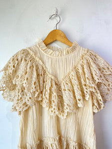 Sea New York Cream Eyelet Ruffle Top