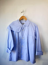 Shirin Guild Light Blue Button Down with Asymmetrical Collar