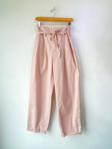 Smock Blush Pink Paper-Bag Waist Pants