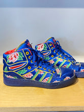 Adidas x Jeremy Scott Blue Floral High Tops