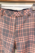 Trina Turk Orange Blue Plaid Pants