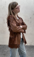 Vintage 1960s Jo-kay Brown Leather Fringe Jacket