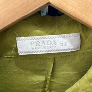 Vintage Prada Chartreuse Silk Top