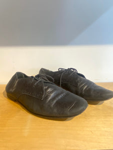 Vintage Balenciaga Black Leather Brogues