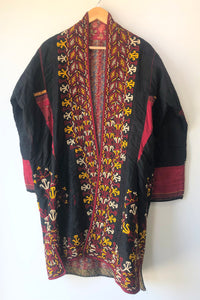 Vintage Embroidered Silk Robe