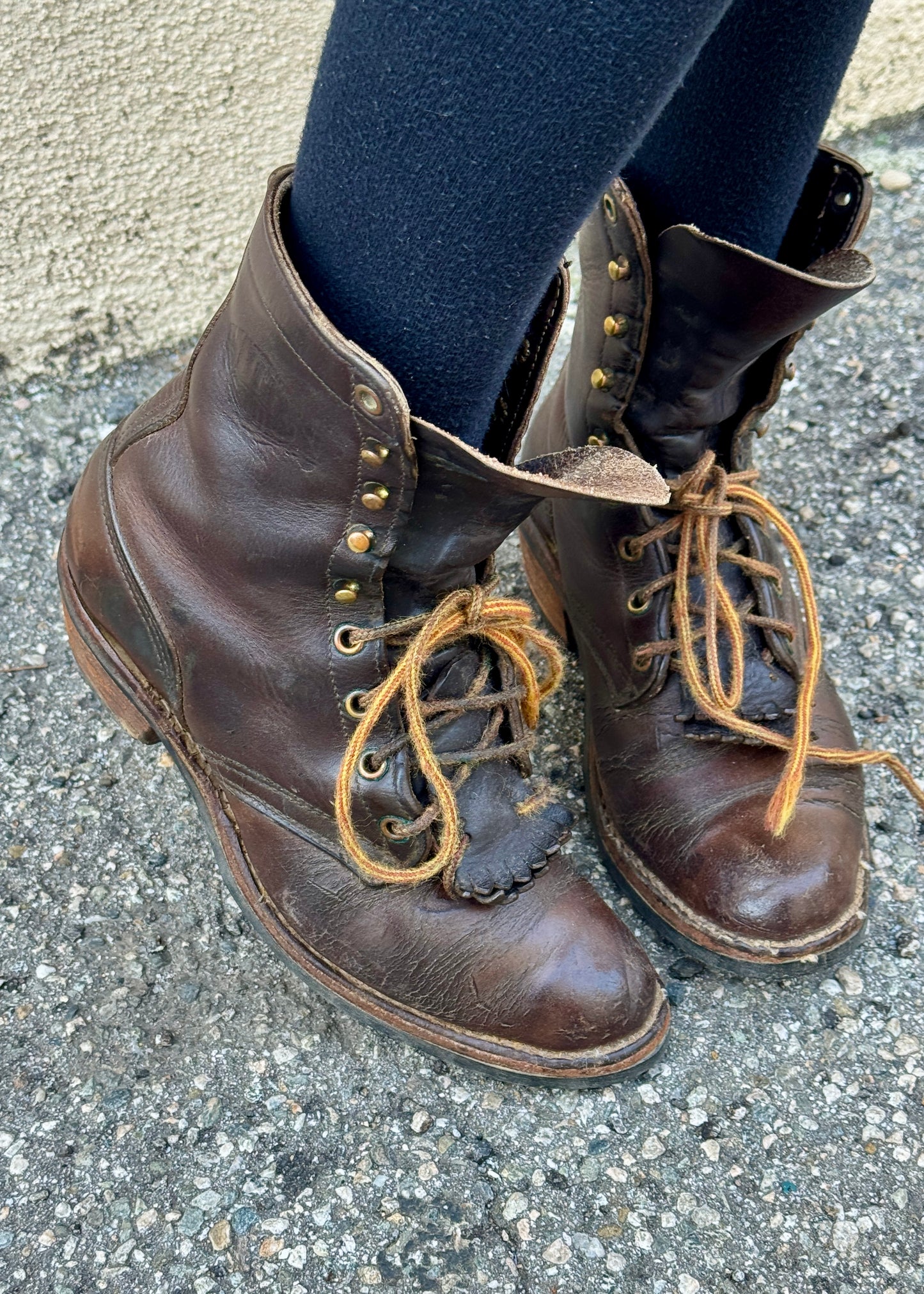 White's Boots Brown Roper Boots - The Curatorial Dept.